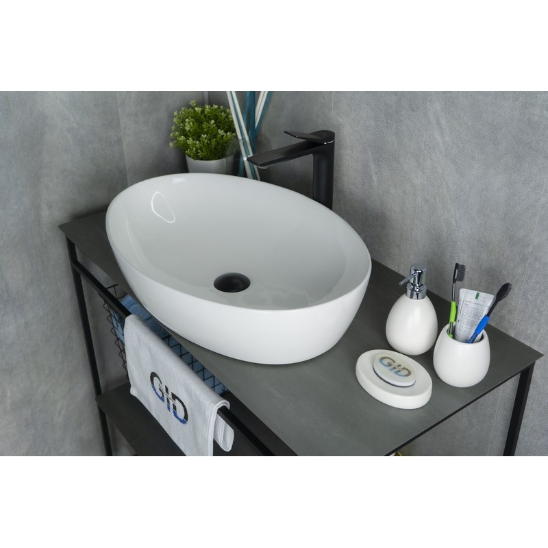 Раковина Gid N9433 51148 накладная белая 61x41x14.5