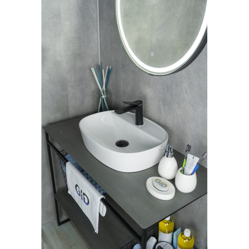 Раковина Gid N9045 51166 накладная белая 50x38x12