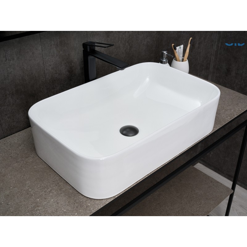 Раковина Gid N9599 51231 накладная белая 61x38x15