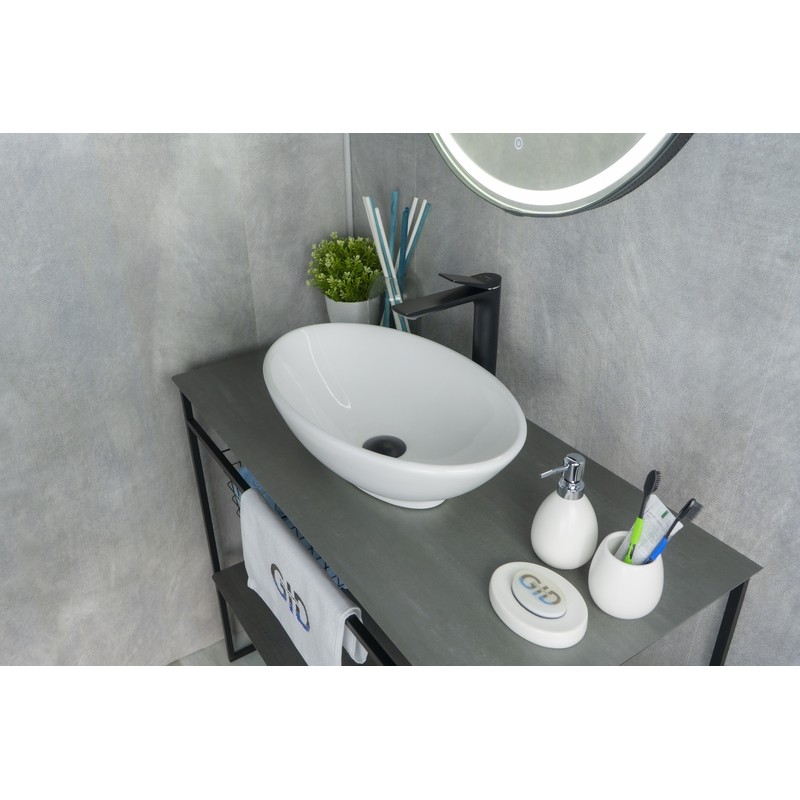 Раковина Gid N9021 51109 накладная белая 52x32x14