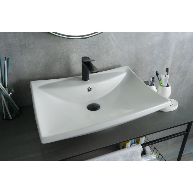 Раковина Gid N9111 51122 накладная белая 60x46x17