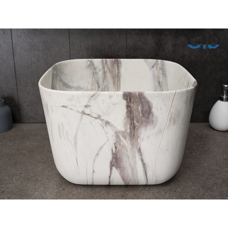 Раковина Gid Mnc9301 54480 накладная под камень матовый 36x36x25.5