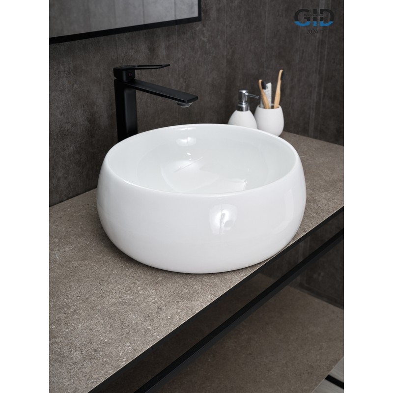 Раковина Gid N9140 51213 накладная белая 40x40x15.5