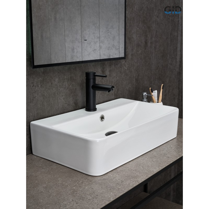 Раковина Gid N1344 51226 накладная белая 61x35.5x14