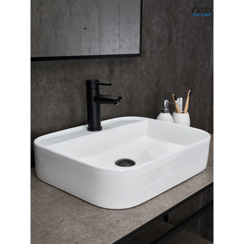 Раковина Gid N9550 51229 накладная белая 50x40x11