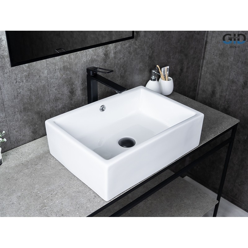 Раковина Gid N9129 51125 накладная белая 51x38x15