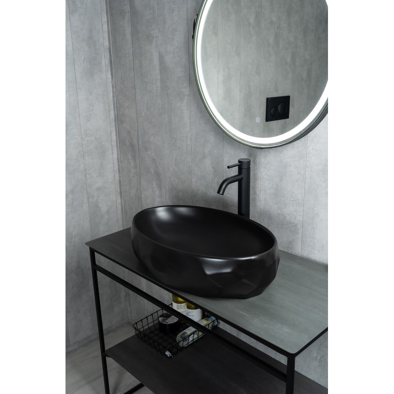 Раковина Gid Bm9030wx 53385 накладная черная матовая 60x40x15