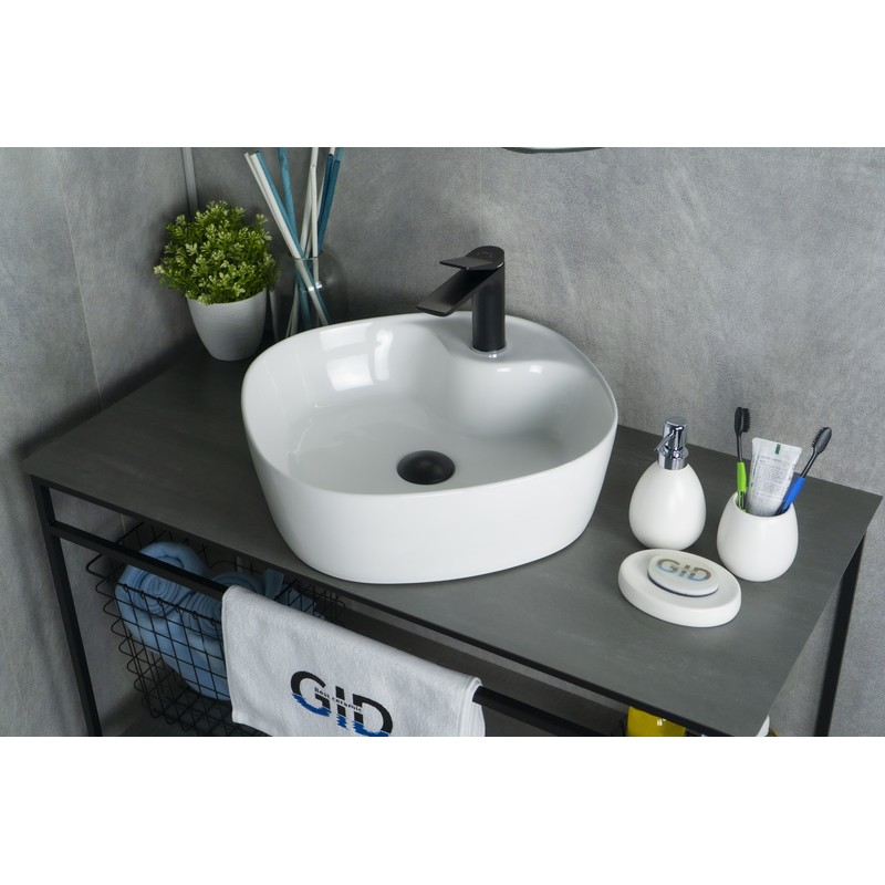 Раковина Gid N9442 51153 накладная белая 44x44x14