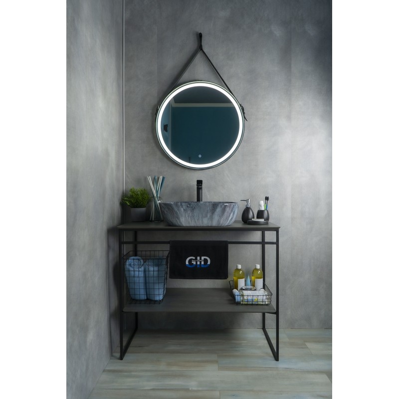 Раковина Gid   54401 накладная под камень глянцевая 50x40x14