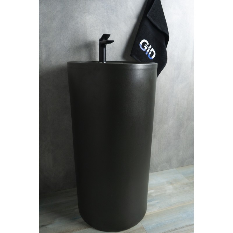 Раковина Gid Nb135bg 81109 накладная черная графит 45x45x85