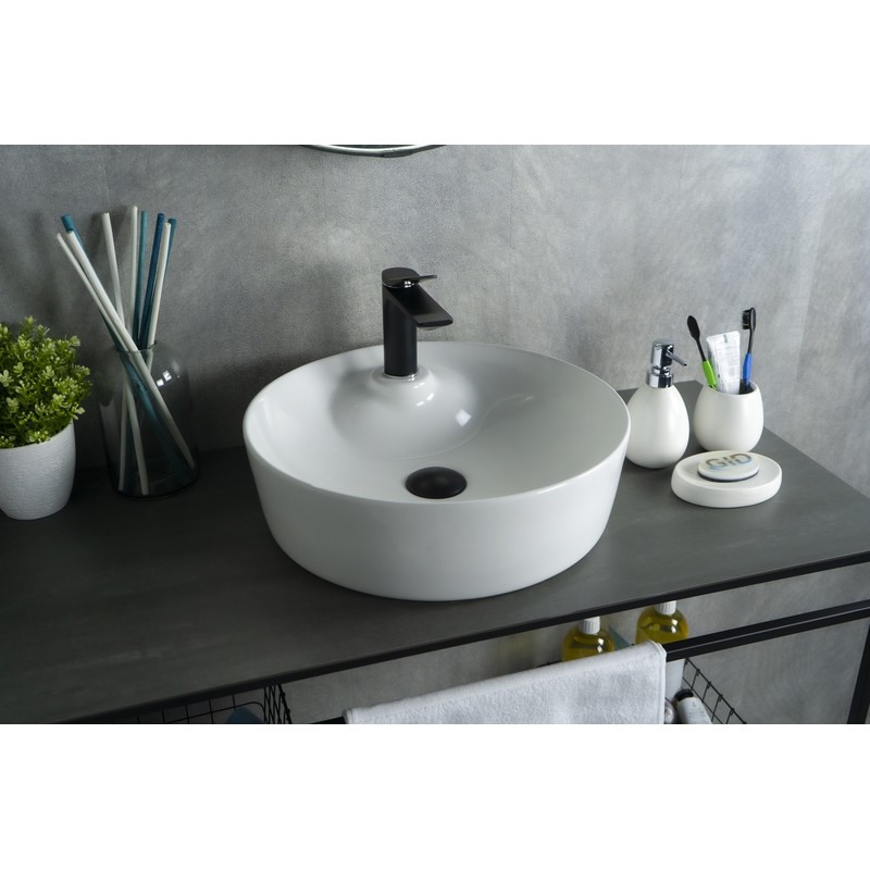 Раковина Gid D1306 51181 накладная белая 44x44x14