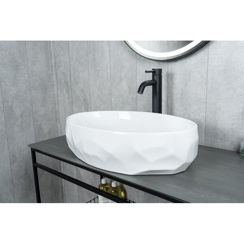 Раковина Gid 9030wx 51241 накладная белая 60x40x15