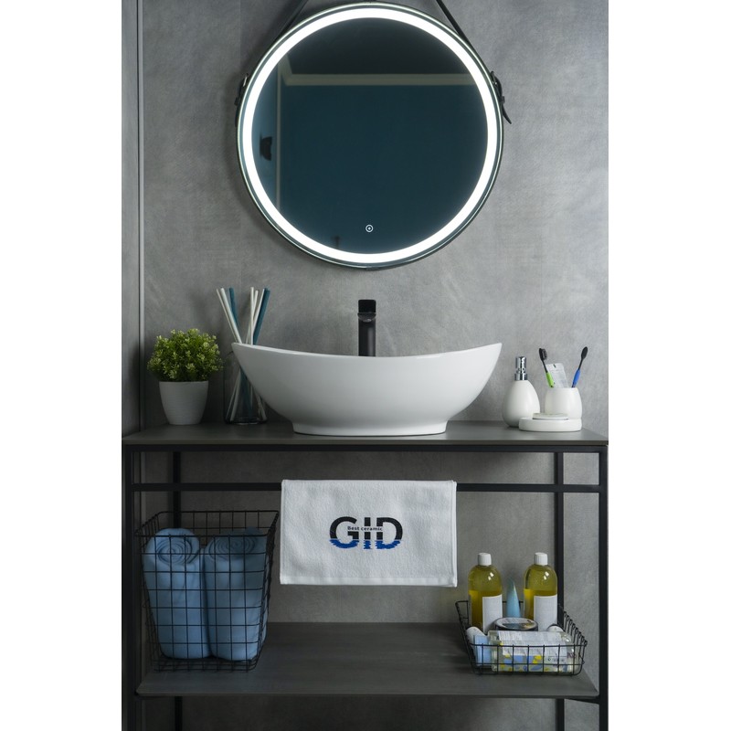 Раковина Gid N9019 51108 накладная белая 60x37x19