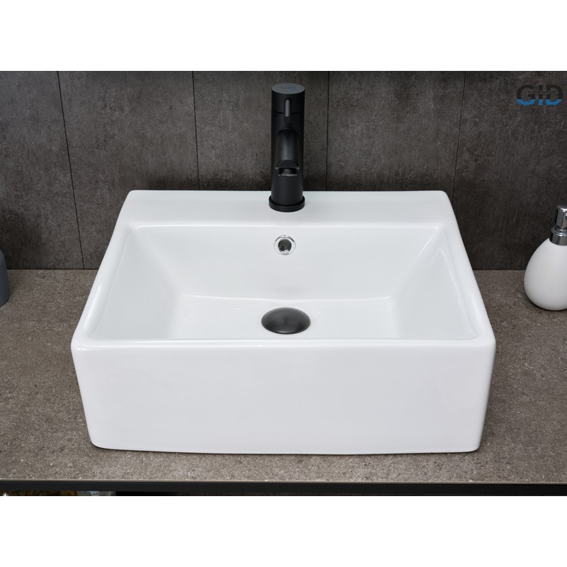 Раковина Gid N9145 51214 накладная белая 45.5x40x15