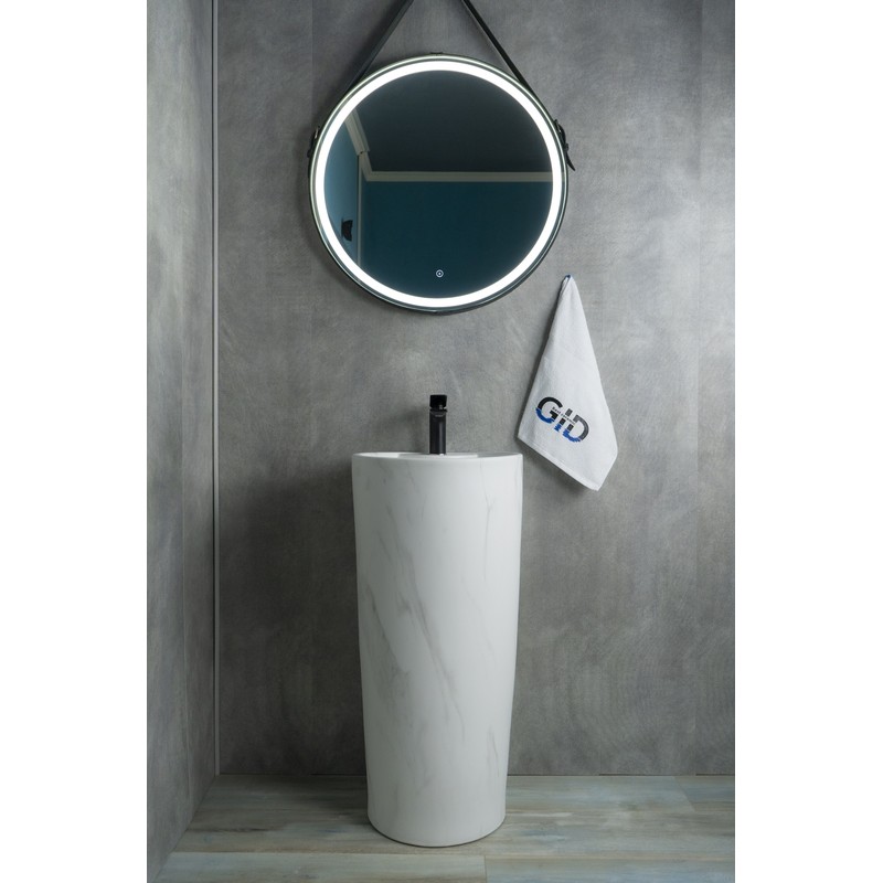 Раковина Gid Nb131ws 81111 накладная под камень матовый 40x40x84