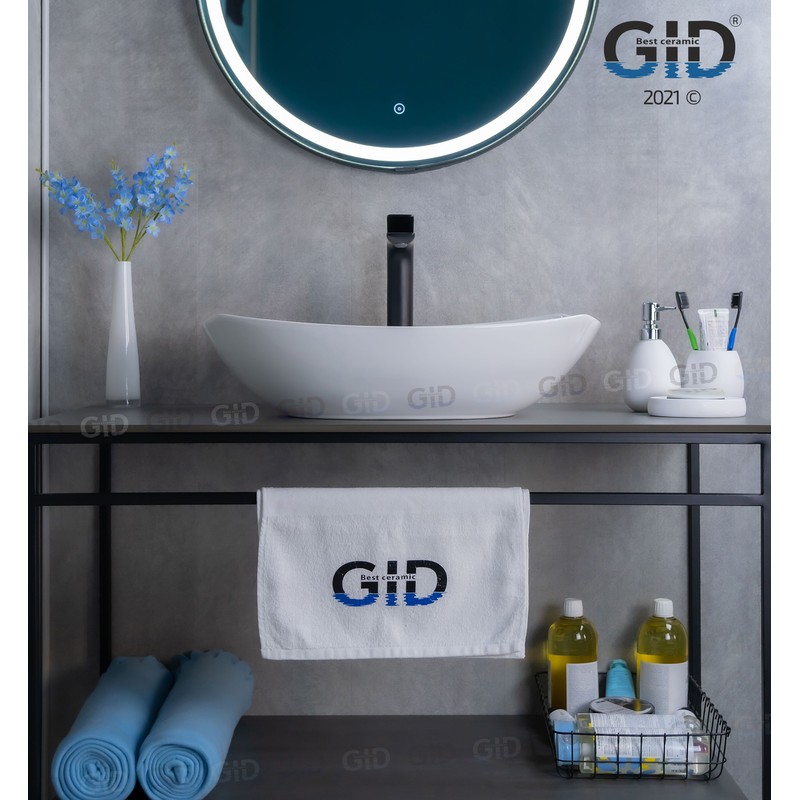 Раковина Gid N9137 51177 накладная белая 56x40x16