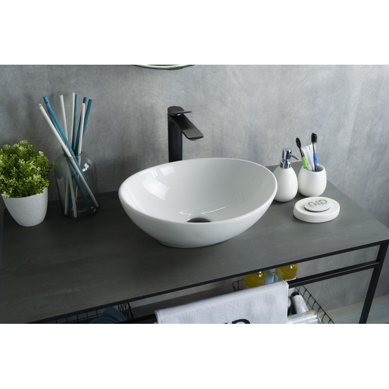 Раковина Gid N9138 51178 накладная белая 41x34x15