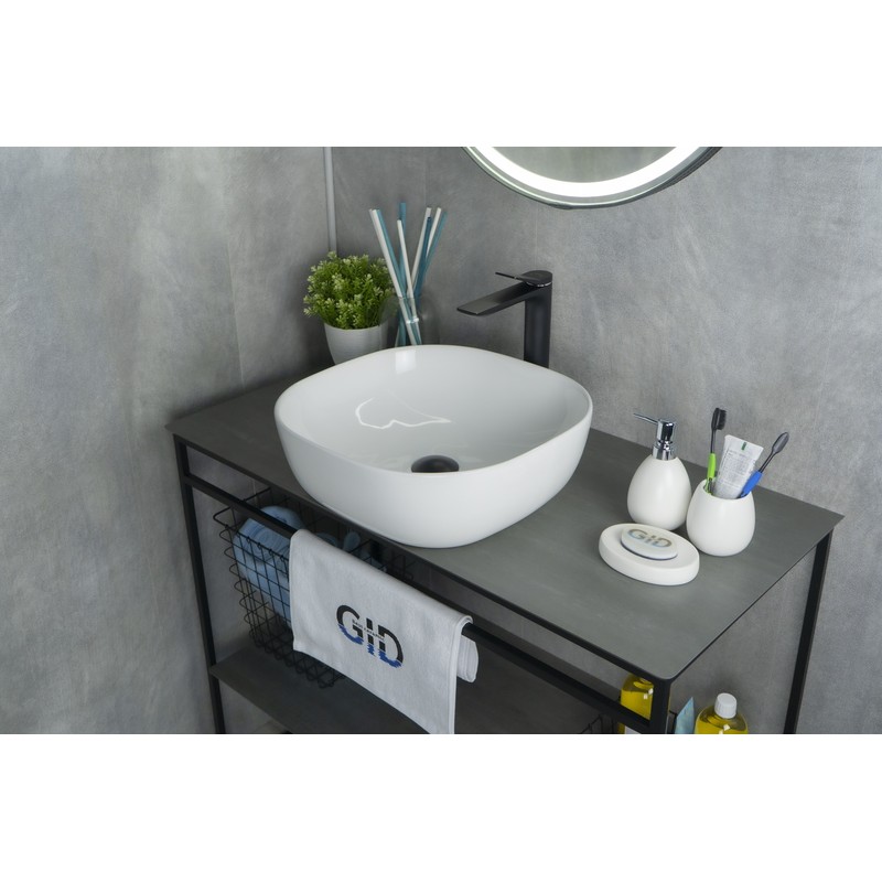 Раковина Gid D1301 51180 накладная белая 42.5x42.5x14.5