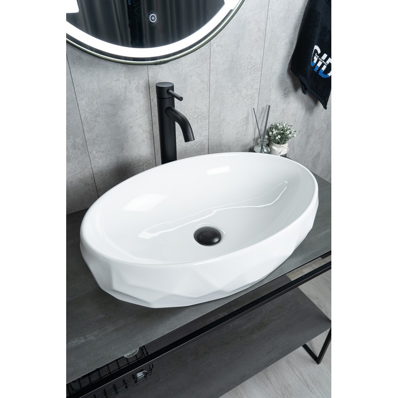 Раковина Gid 9030wx 51241 накладная белая 60x40x15