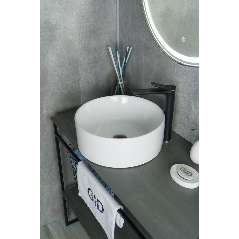 Раковина Gid N9011 51105 накладная белая 40x40x15