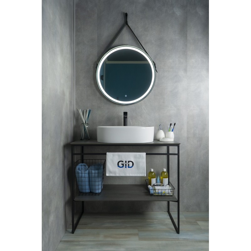 Раковина Gid N9025 51111 накладная белая 56x35x14