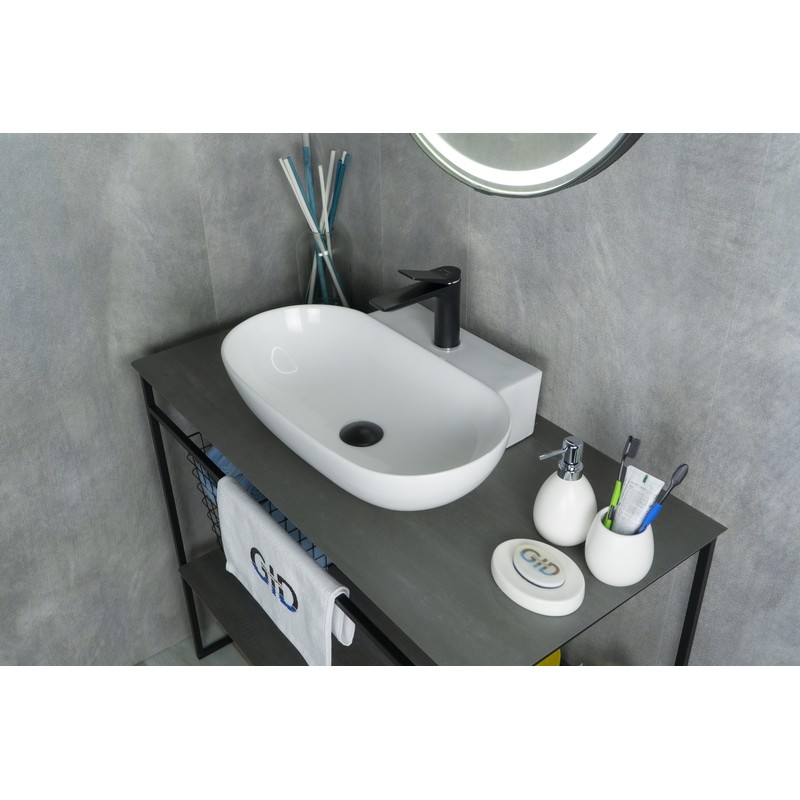 Раковина Gid N9234 51133 накладная белая 56x39x12.5