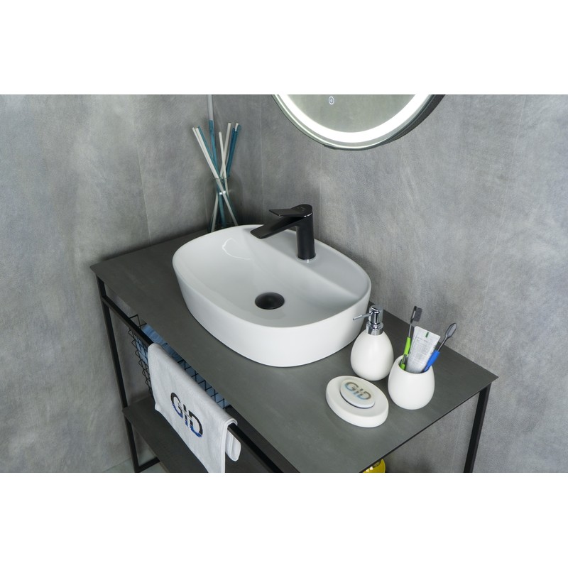 Раковина Gid N9045 51166 накладная белая 50x38x12