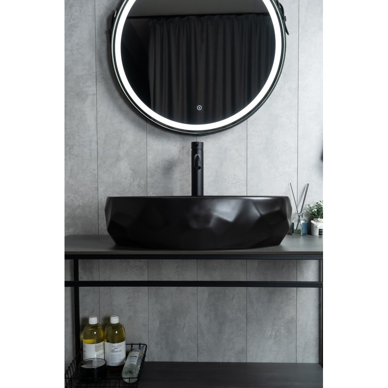 Раковина Gid Bm9030wx 53385 накладная черная матовая 60x40x15