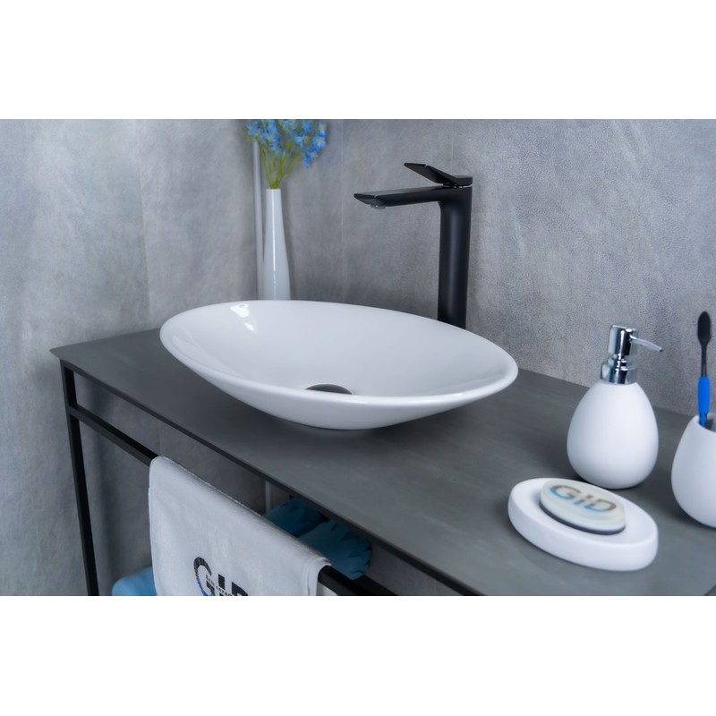 Раковина Gid N9022 51110 накладная белая 50x35x9