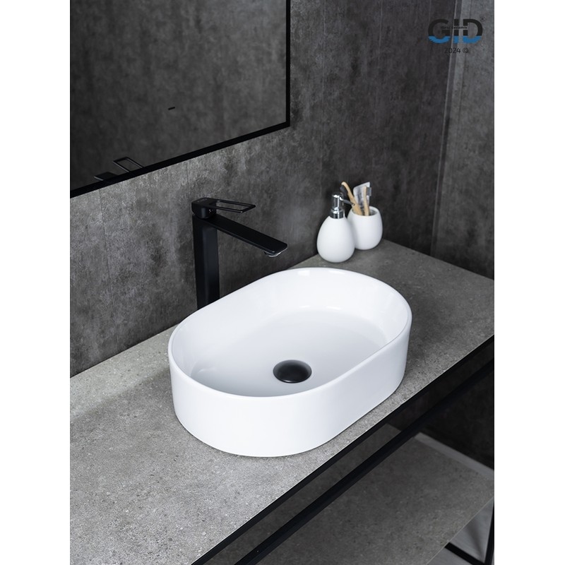 Раковина Gid N1330 51239 накладная белая 46.5x32x12