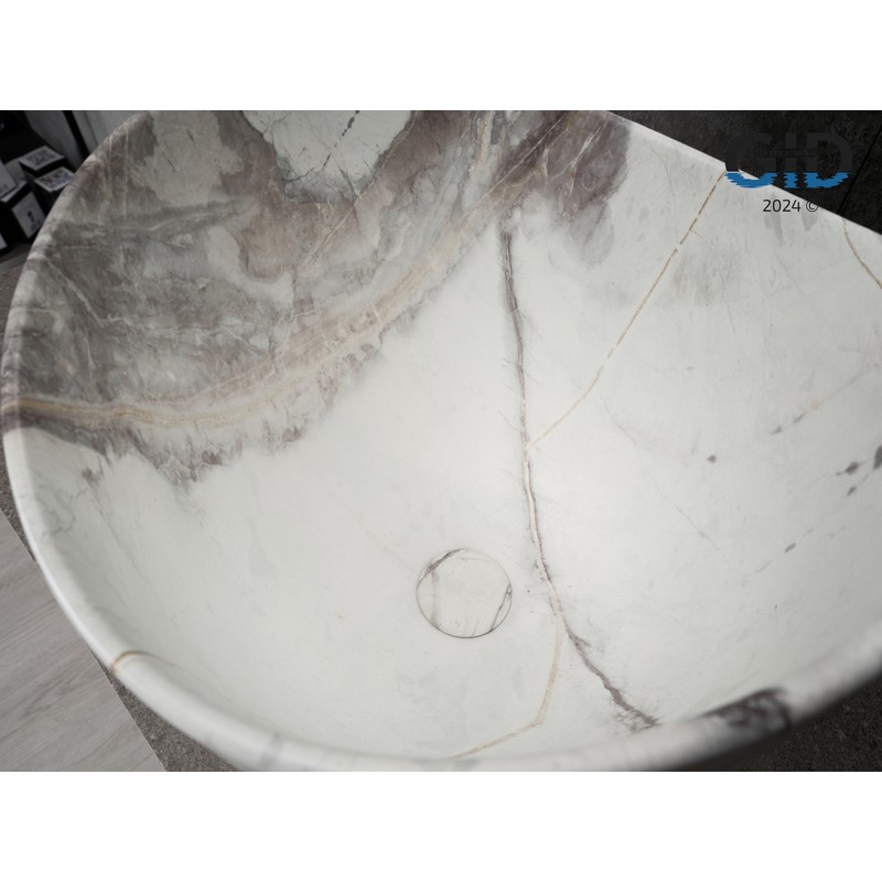 Раковина Gid Mnc9303 54479 накладная под камень матовая 36x36x32