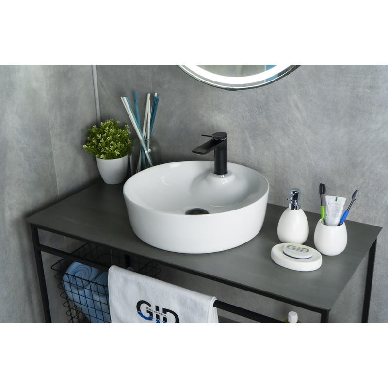 Раковина Gid D1306 51181 накладная белая 44x44x14