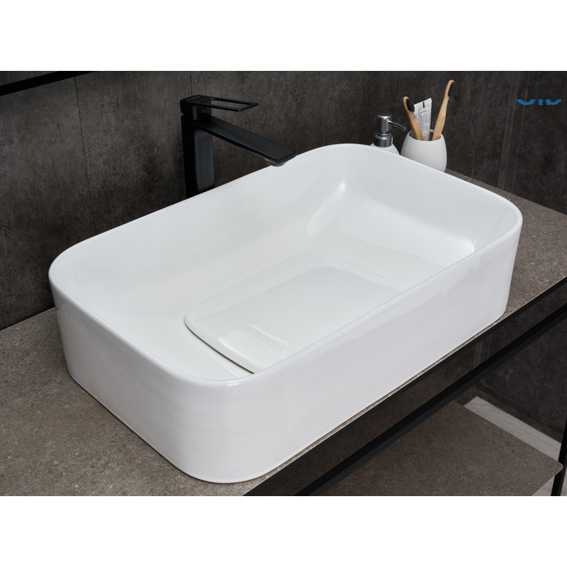 Раковина Gid N9598 51230 накладная белая 61x38x15