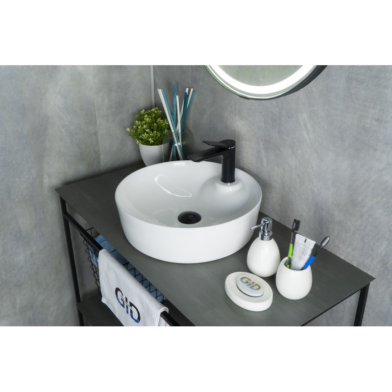 Раковина Gid D1306 51181 накладная белая 44x44x14