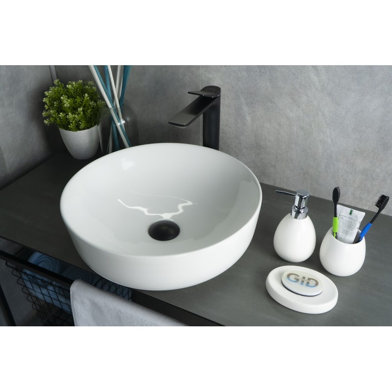 Раковина Gid D1315 51182 накладная белая 41.5x41.5x13.5