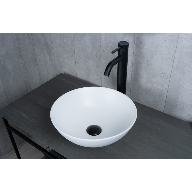 Раковина Gid 9081wm 51244 накладная белая матовая 36x36x14