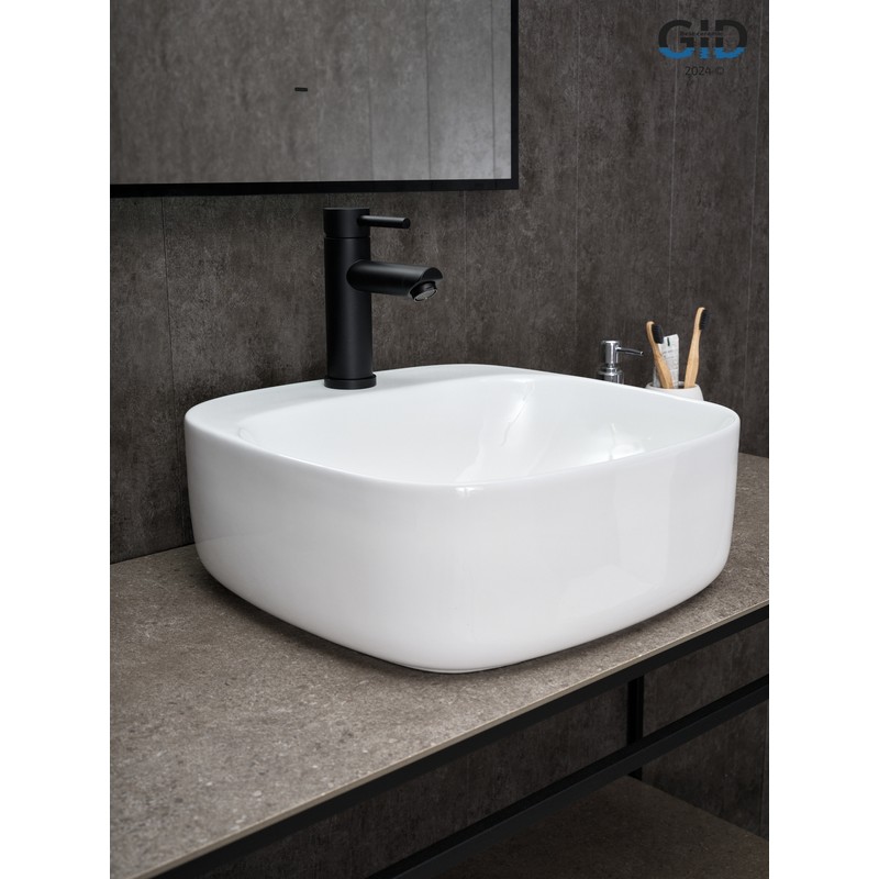 Раковина Gid N9284 51219 накладная белая 42x42x15.5