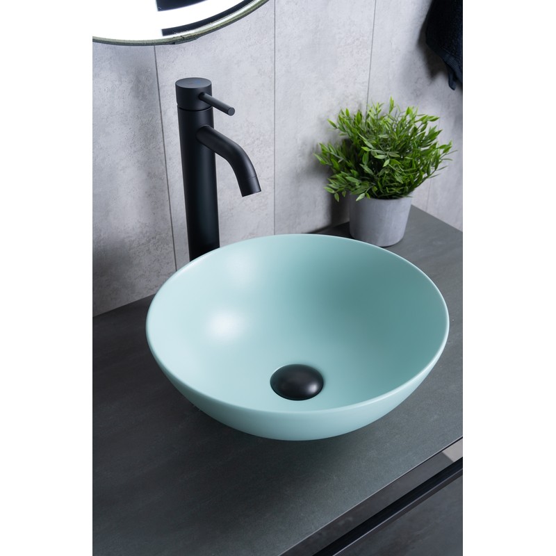 Раковина Gid 9081tifm 53402 накладная тиффани матовая 36x36x14