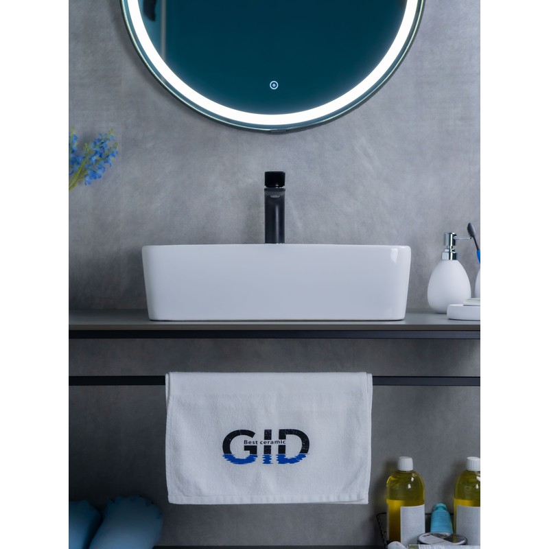 Раковина Gid N9091 51176 накладная белая 48x37x13