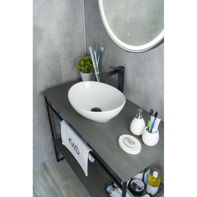 Раковина Gid N9138 51178 накладная белая 41x34x15