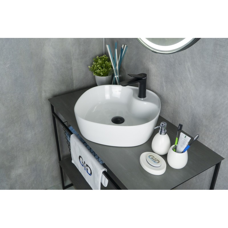 Раковина Gid N9442 51153 накладная белая 44x44x14