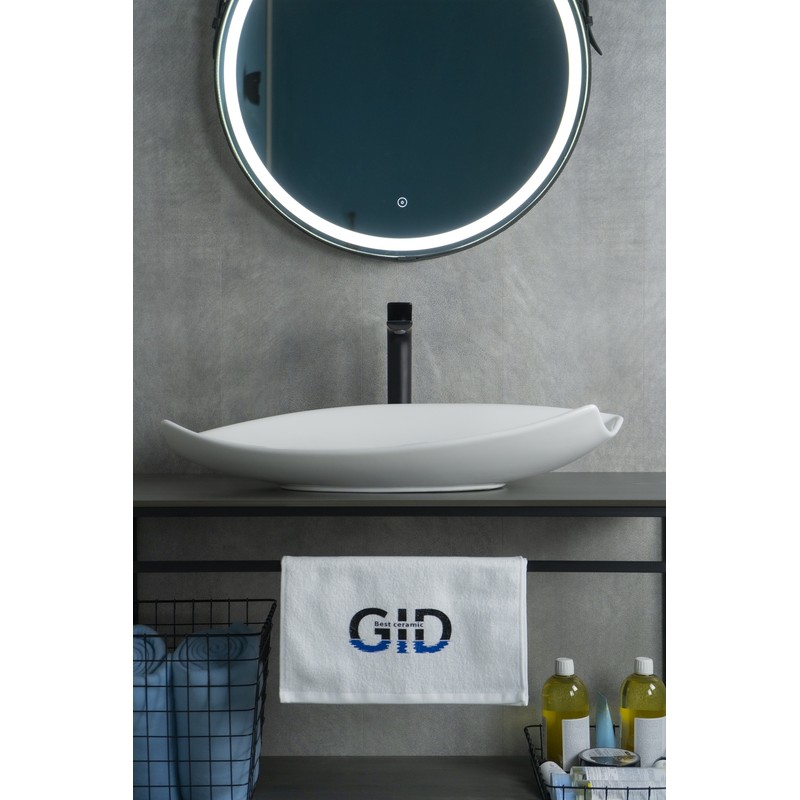 Раковина Gid N9178 51171 накладная белая 74x38x13