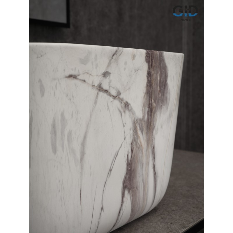 Раковина Gid Mnc9301 54480 накладная под камень матовый 36x36x25.5