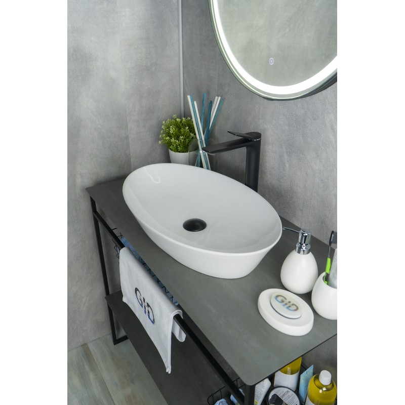 Раковина Gid N9397 51141 накладная белая 61x37x12