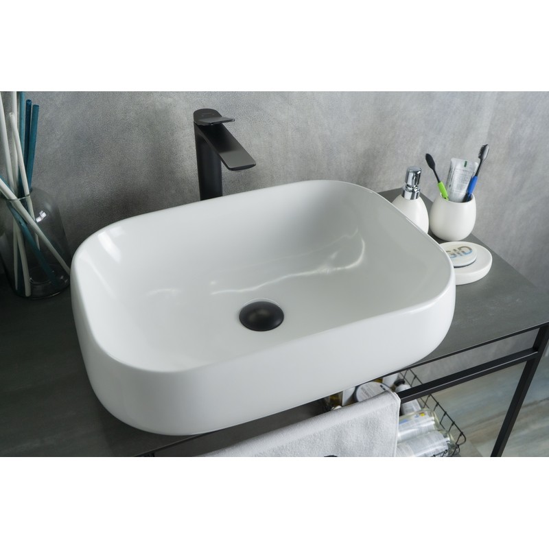 Раковина Gid N9243 51135 накладная белая 56x42x14