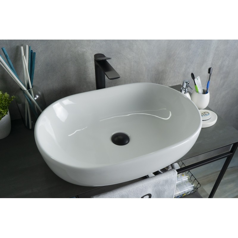 Раковина Gid N9026a 51112 накладная белая 60x40x15