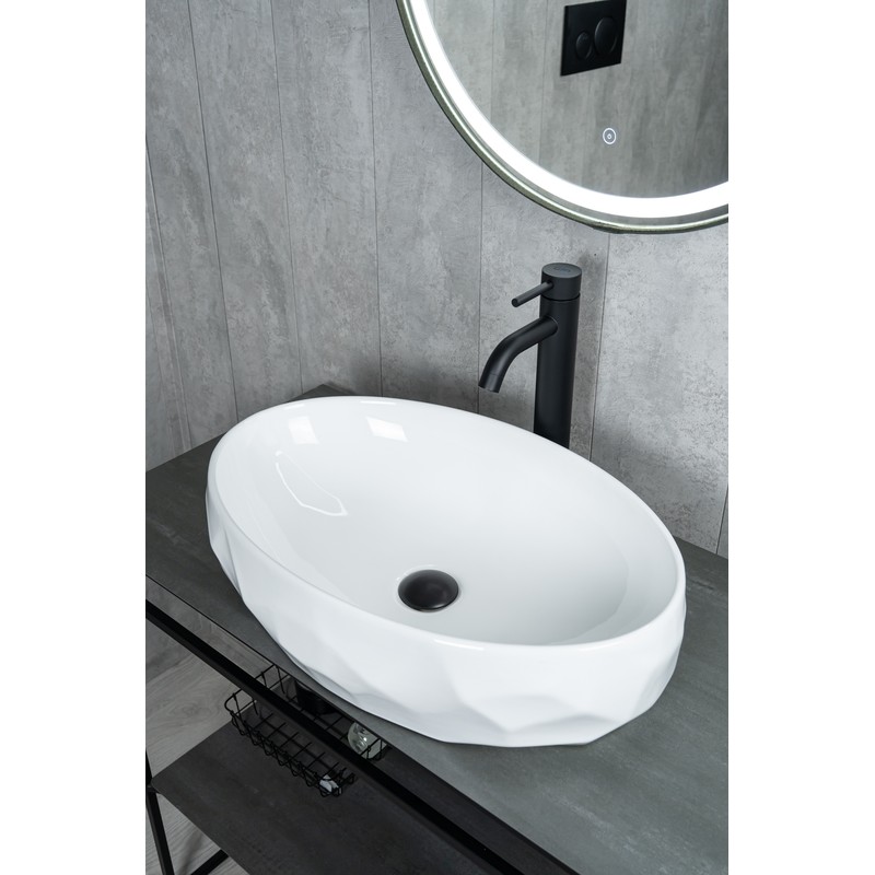 Раковина Gid 9030wx 51241 накладная белая 60x40x15