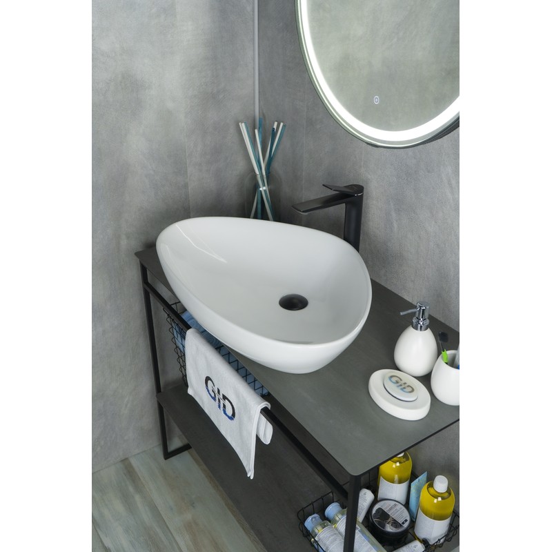 Раковина Gid N9062 51117 накладная белая 66.5x44x15