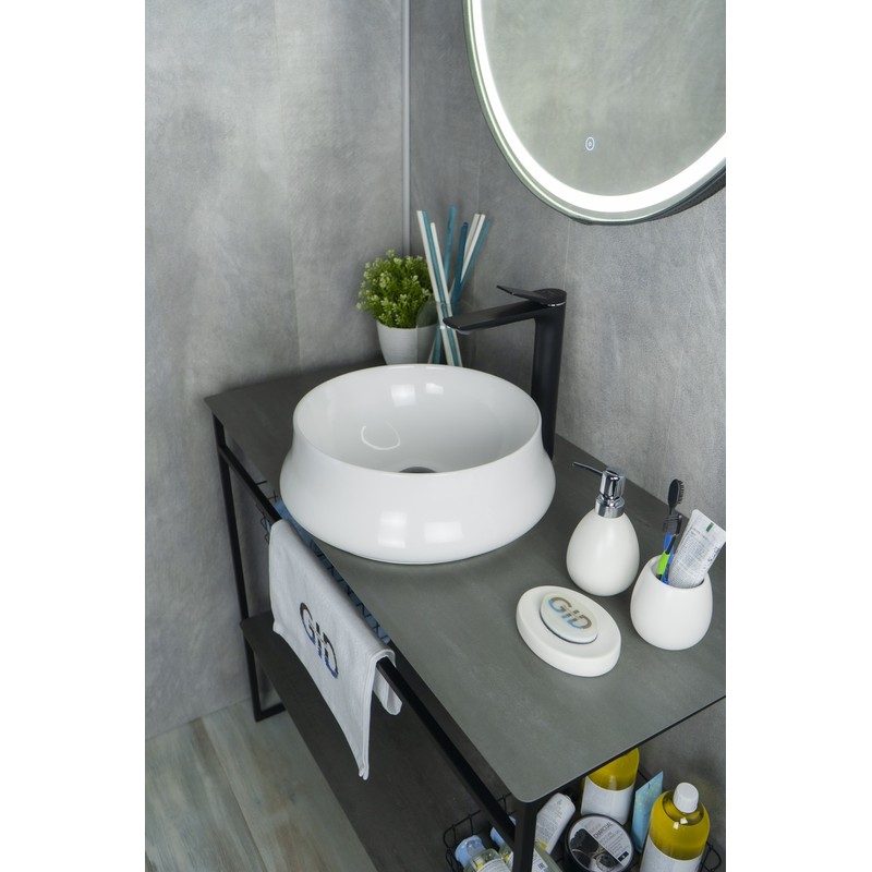 Раковина Gid N9426 51145 накладная белая 40x40x14