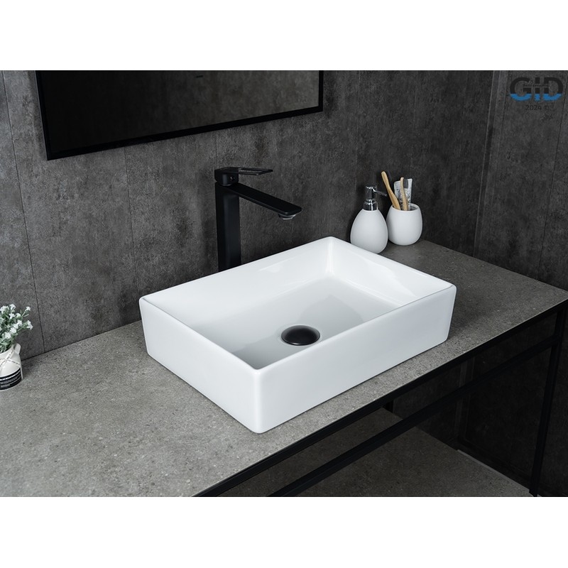 Раковина Gid N1204 51225 накладная белая 45x32x11